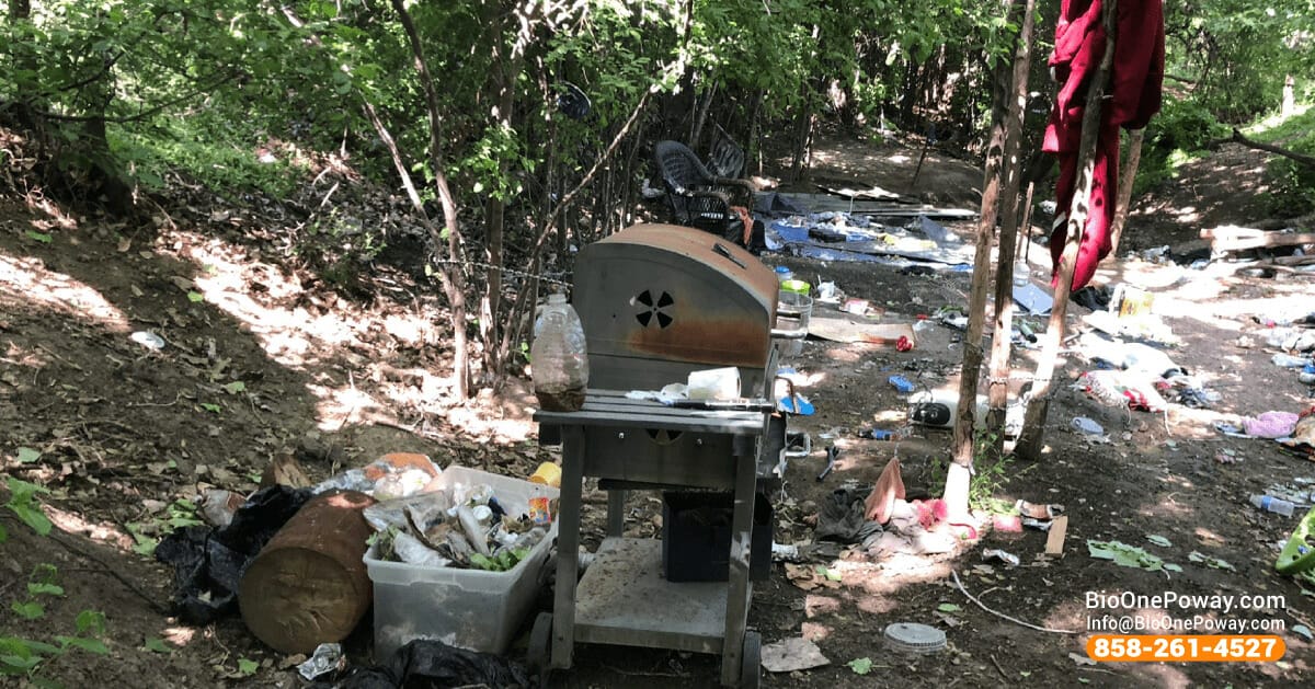 Homeless encampment cleanup with Bio-One - Before and after!
