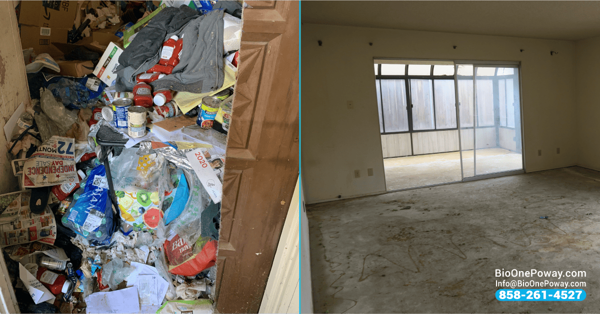 Hoarding cleanup - Before and after.