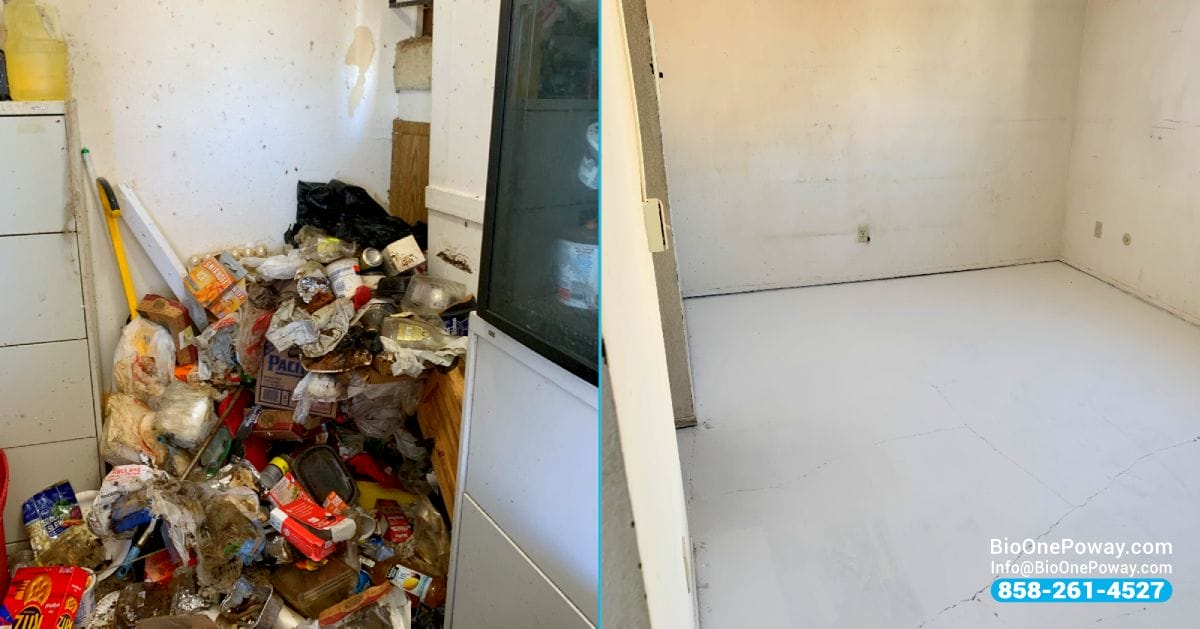 Professional hoarding cleaning - Before and after - Bio-One of Poway.