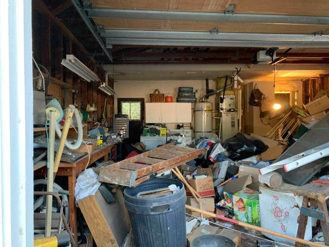 example of hoarded property - garage